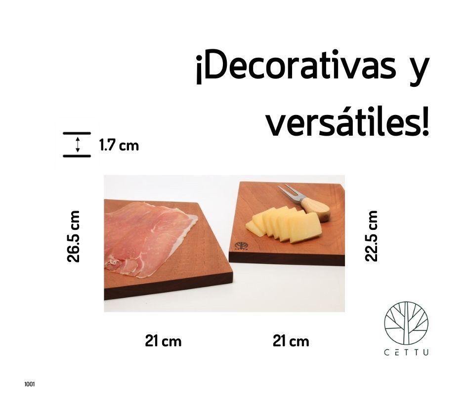 Set de 2 tablas Polígono. ¡Pique, prepare y sirva!