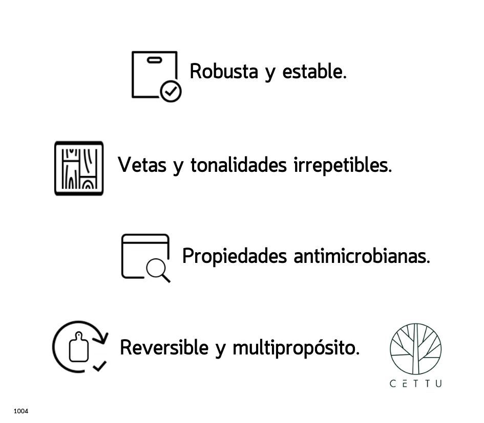 Tabla Griff. Reversible y multipropósito.