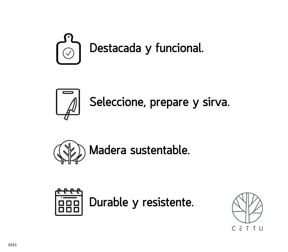 Tabla diseño Ibérico. Pique, corte y prepare.