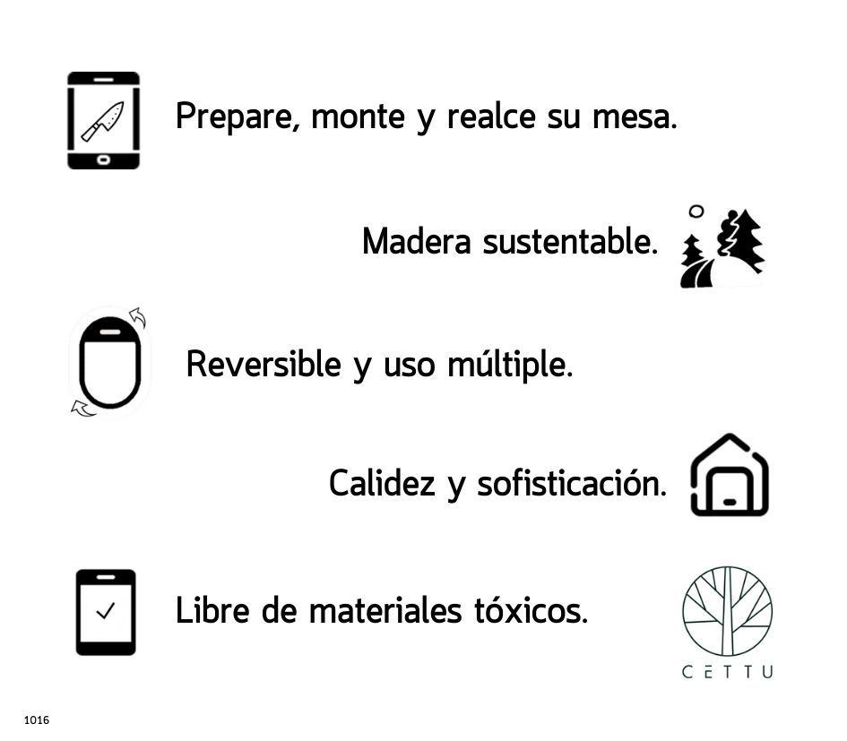 Tabla Arbórea, uso múltiple y reversible.