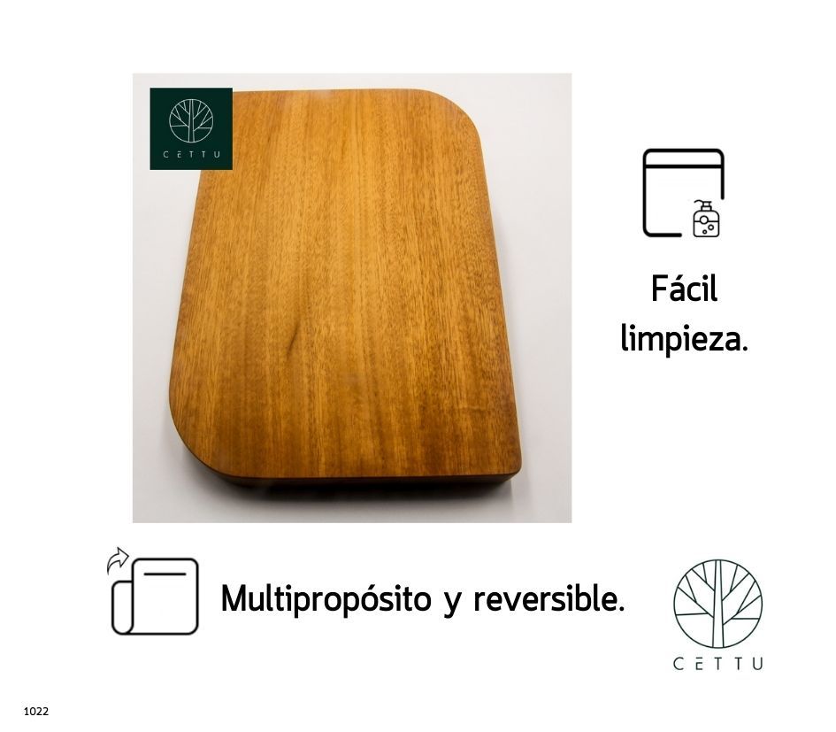 Tabla Pirineo. Fina madera de Caoba. Uso múltiple y reversible.
