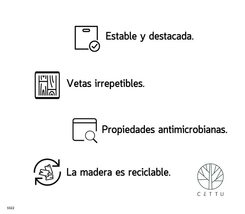 Tabla Pirineo. Fina madera de Caoba. Uso múltiple y reversible.