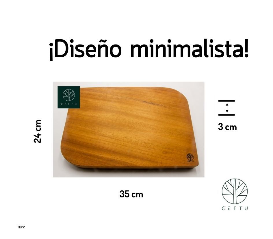 Tabla Pirineo. Fina madera de Caoba. Uso múltiple y reversible.
