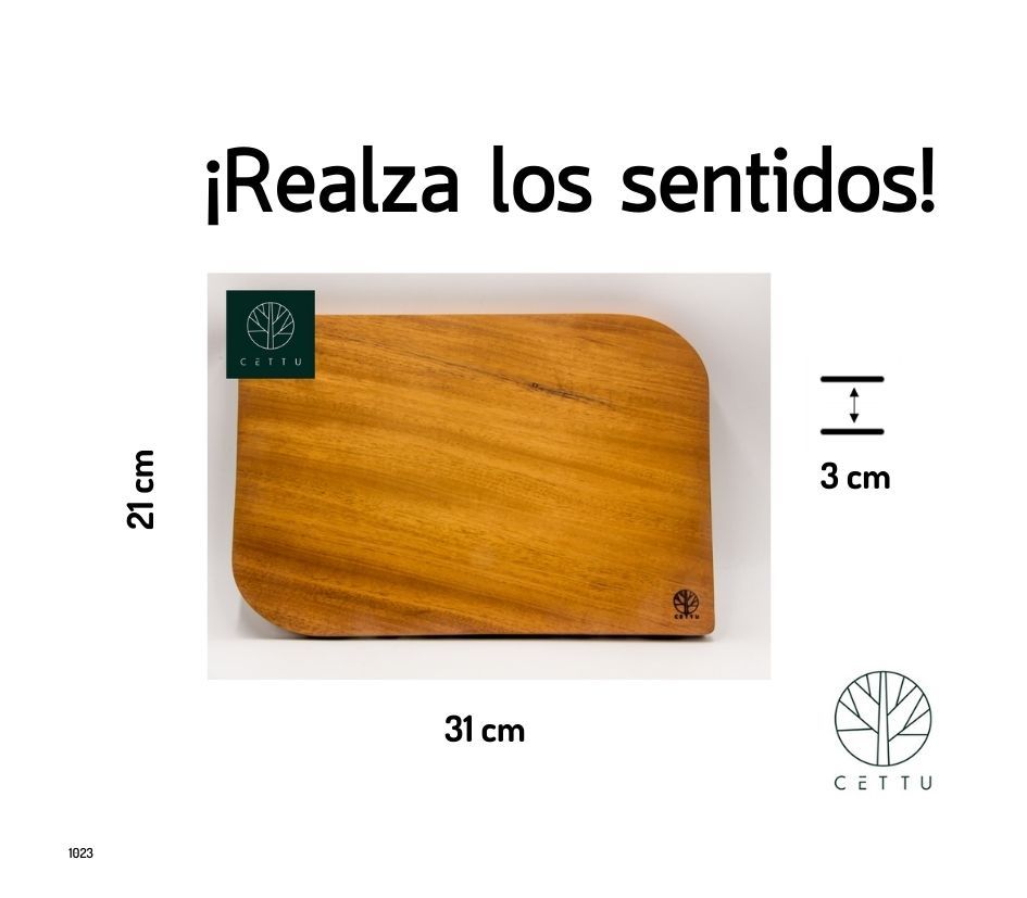 Tabla Pirineo. Fina madera de Caoba. Uso múltiple y reversible.