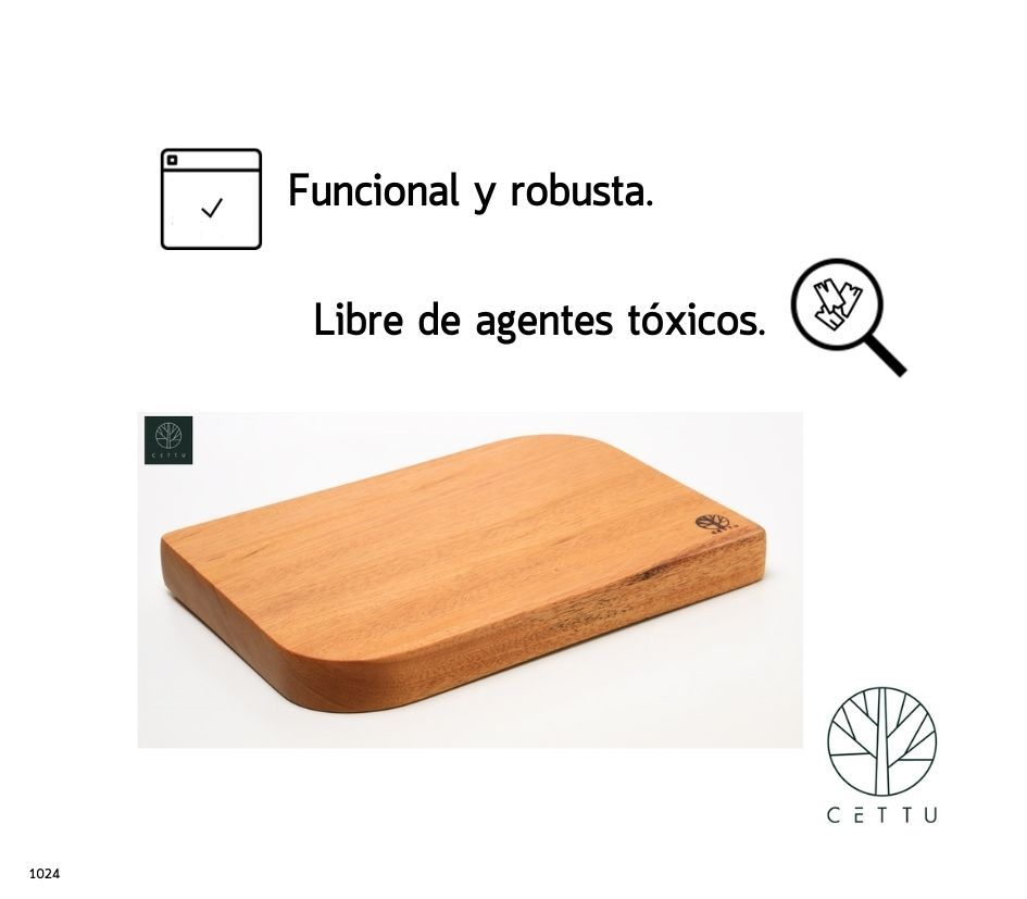 Tabla Pirineo. Fina madera de Caoba. Uso múltiple y reversible.