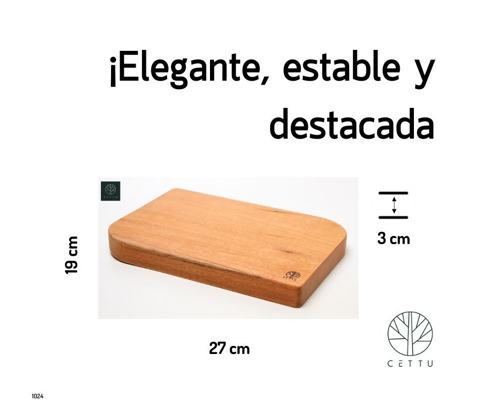 Tabla Pirineo. Fina madera de Caoba. Uso múltiple y reversible.