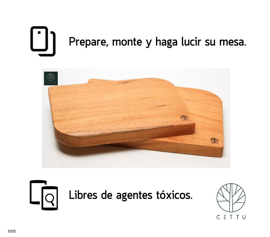 Set de 2 tablas Pirineo. Elaboradas en madera de Caoba.