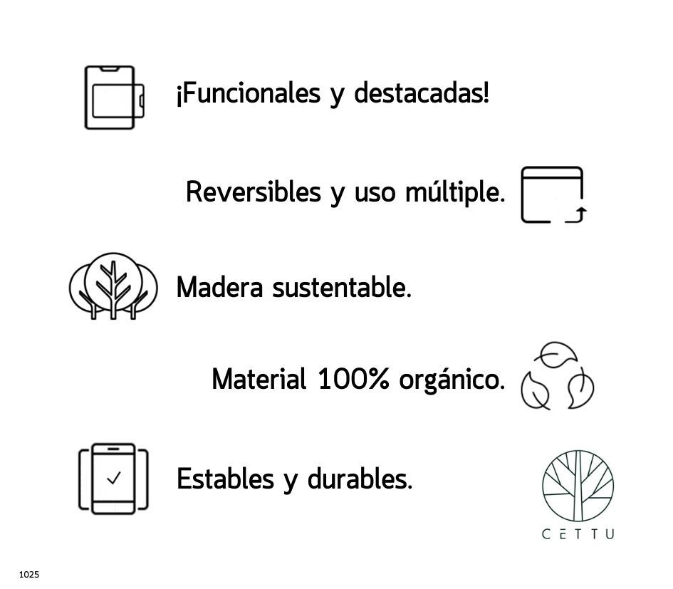 Set de 2 tablas Pirineo. Elaboradas en madera de Caoba.