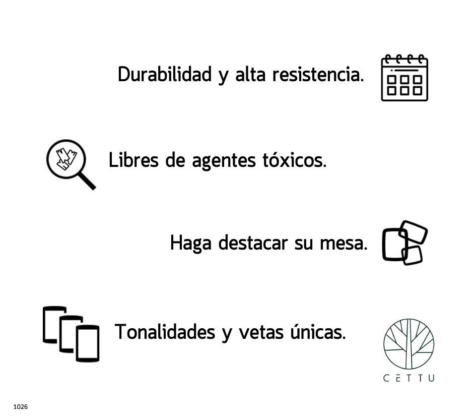 Set de 3 tablas Pirineo. Elaborada en madera de Caoba.