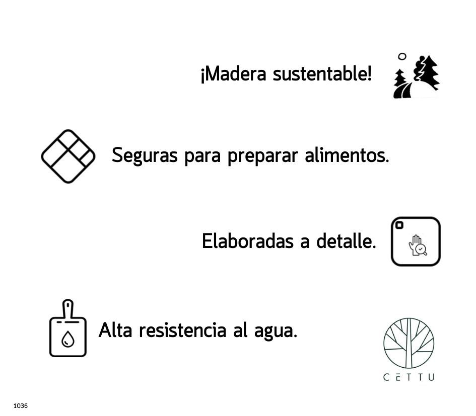 Set de 3 tablas Rioja. ¡Multipropósito y reversible!