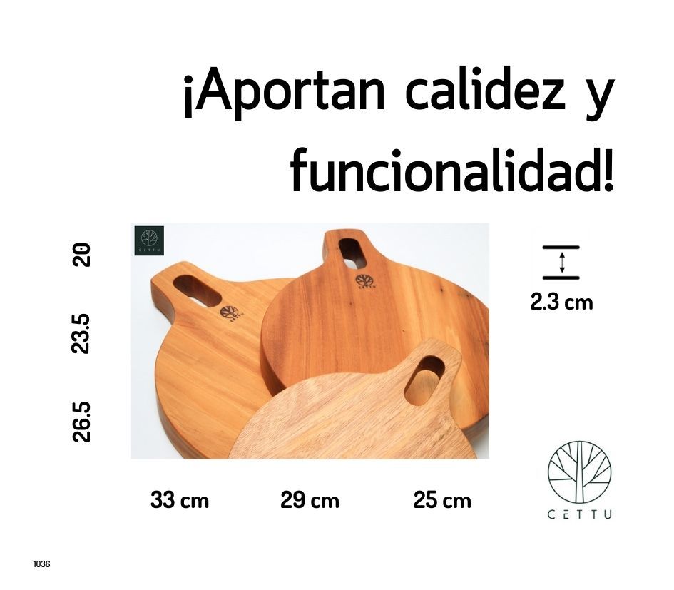 Set de 3 tablas Rioja. ¡Multipropósito y reversible!