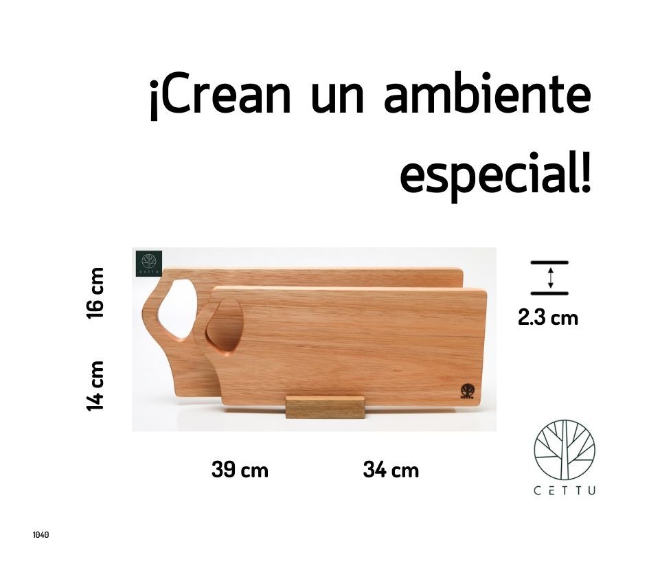 Prepare y sirva sus botanas favoritas. Set de 2 tablas diseño Antioquia.