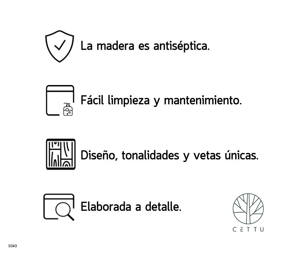 Tabla Borneo. ¡Rústica, robusta y estable!