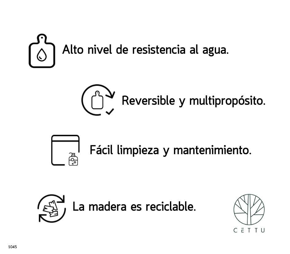 Tabla Borneo. ¡Rústica, robusta y estable!