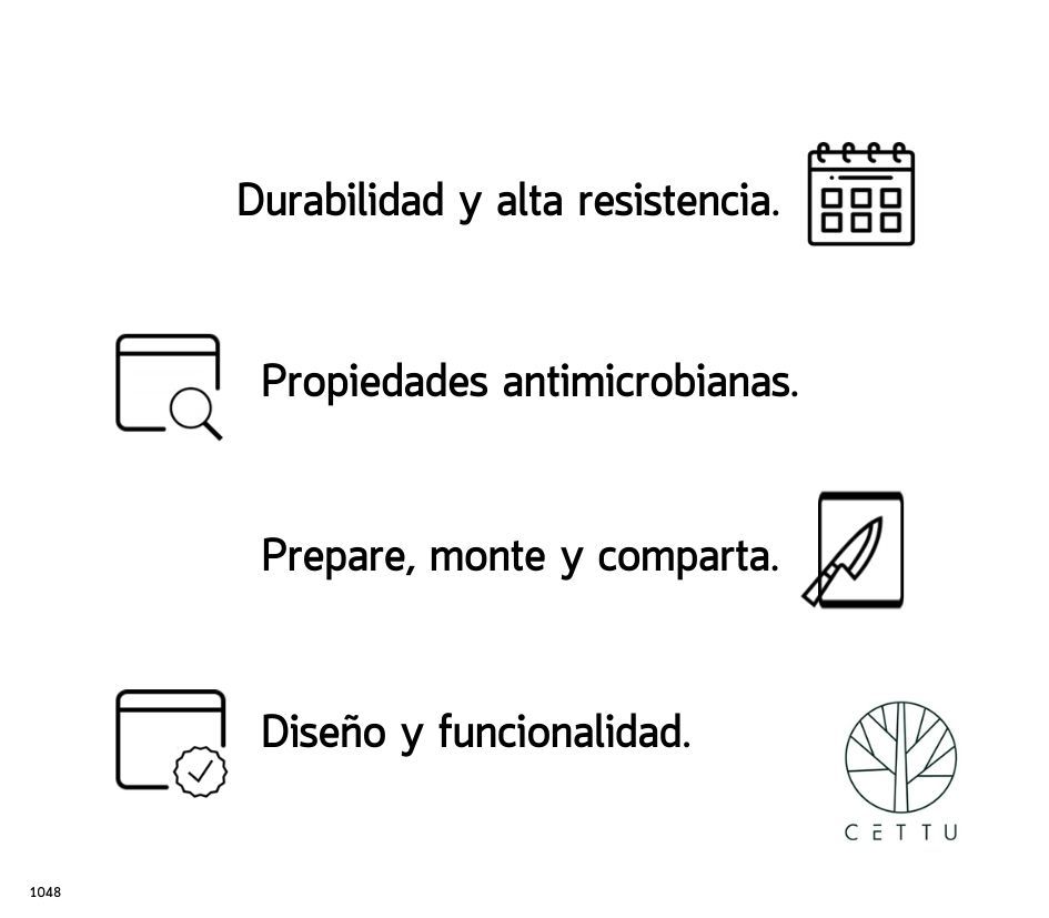 Tabla Provenza, corte y sirva sus botanas preferidas.
