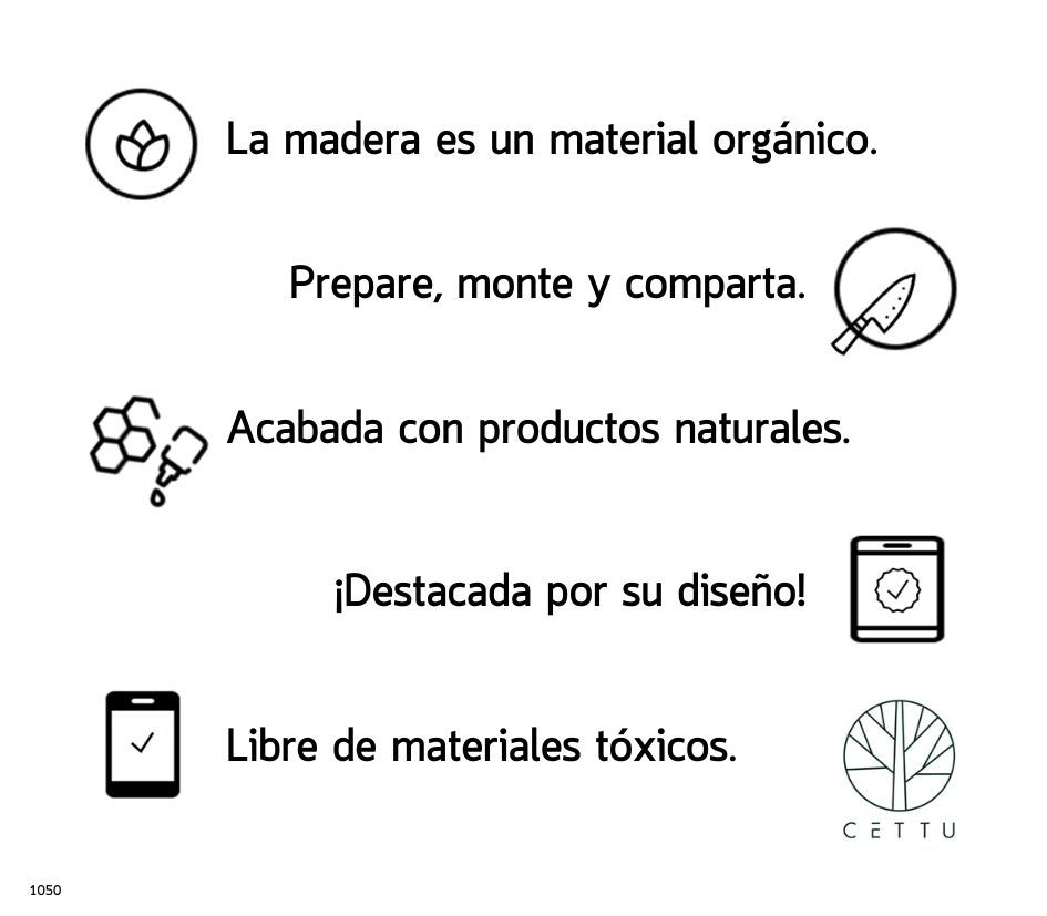 Tabla Provenza, corte y sirva sus botanas preferidas.