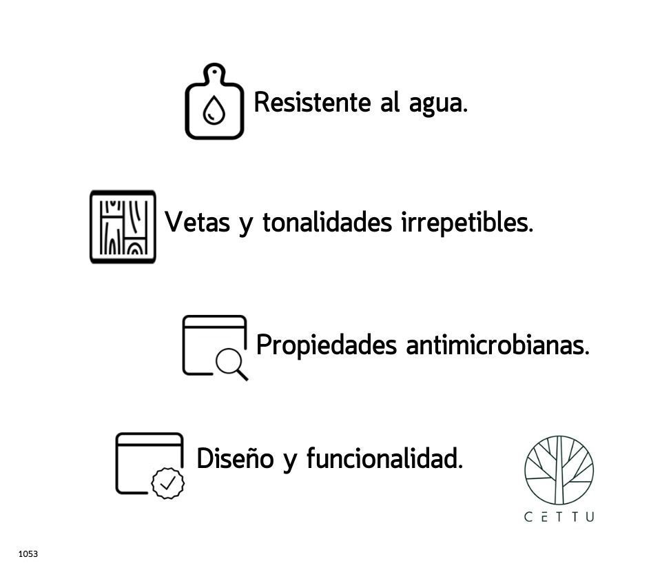 Tabla diseño Fiordo, ideal para embutidos, canapés, quesos, etc.