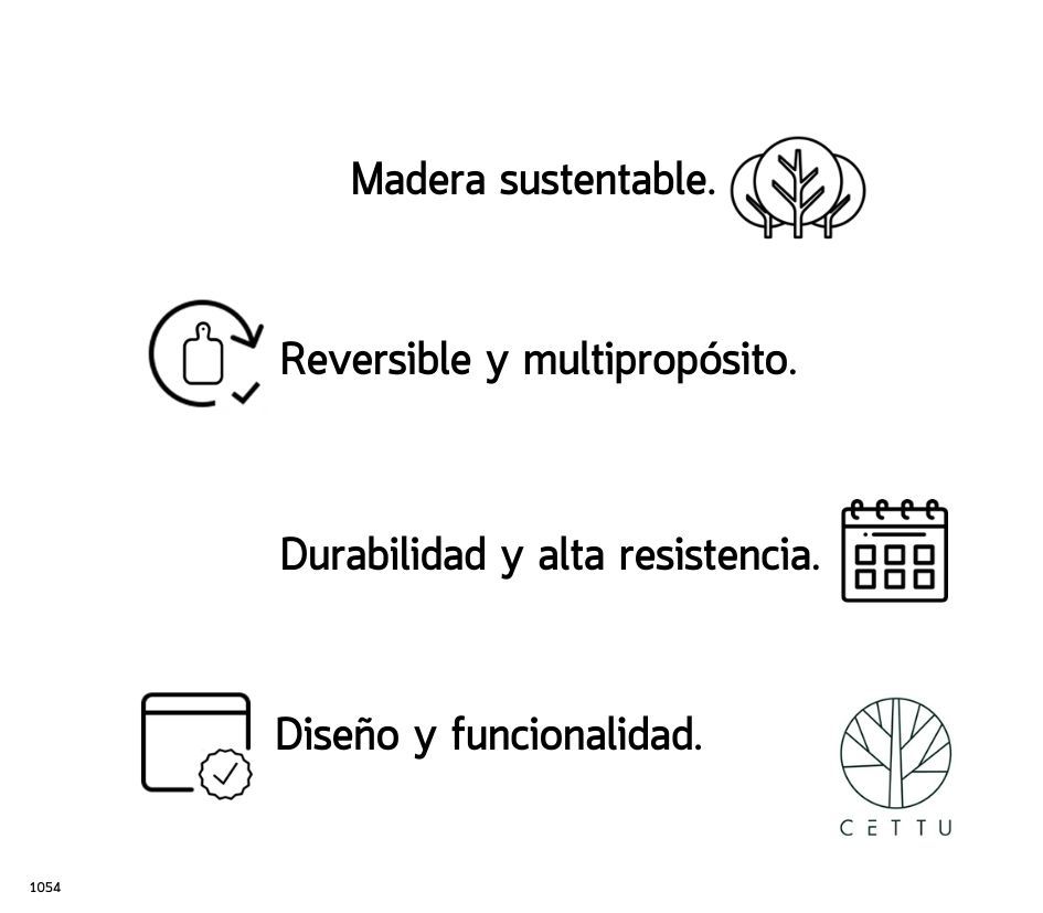 Tabla diseño Fiordo, ideal para embutidos, canapés, quesos, etc.