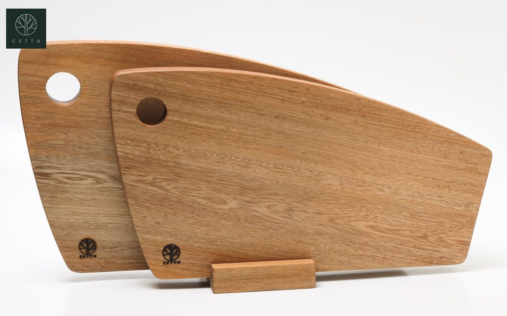 Set de 2 tablas diseño Fiordo, ideales para embutidos, canapés, quesos, etc.