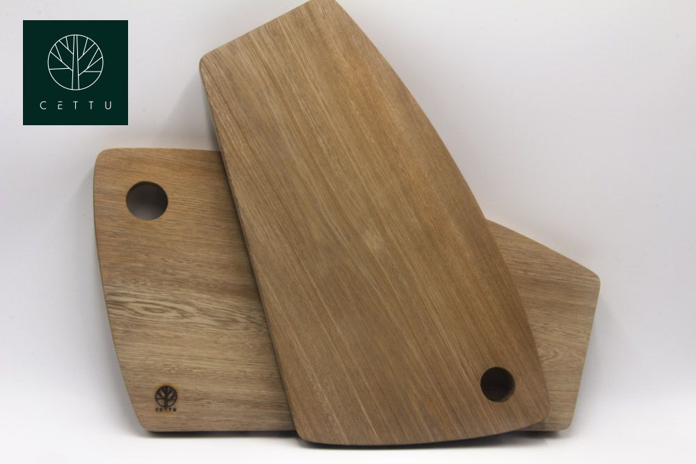 Set de 2 tablas diseño Fiordo, ideales para embutidos, canapés, quesos, etc.