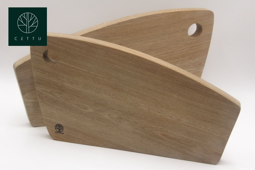 Set de 2 tablas diseño Fiordo, ideales para embutidos, canapés, quesos, etc.