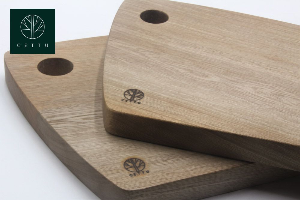 Set de 2 tablas diseño Fiordo, ideales para embutidos, canapés, quesos, etc.