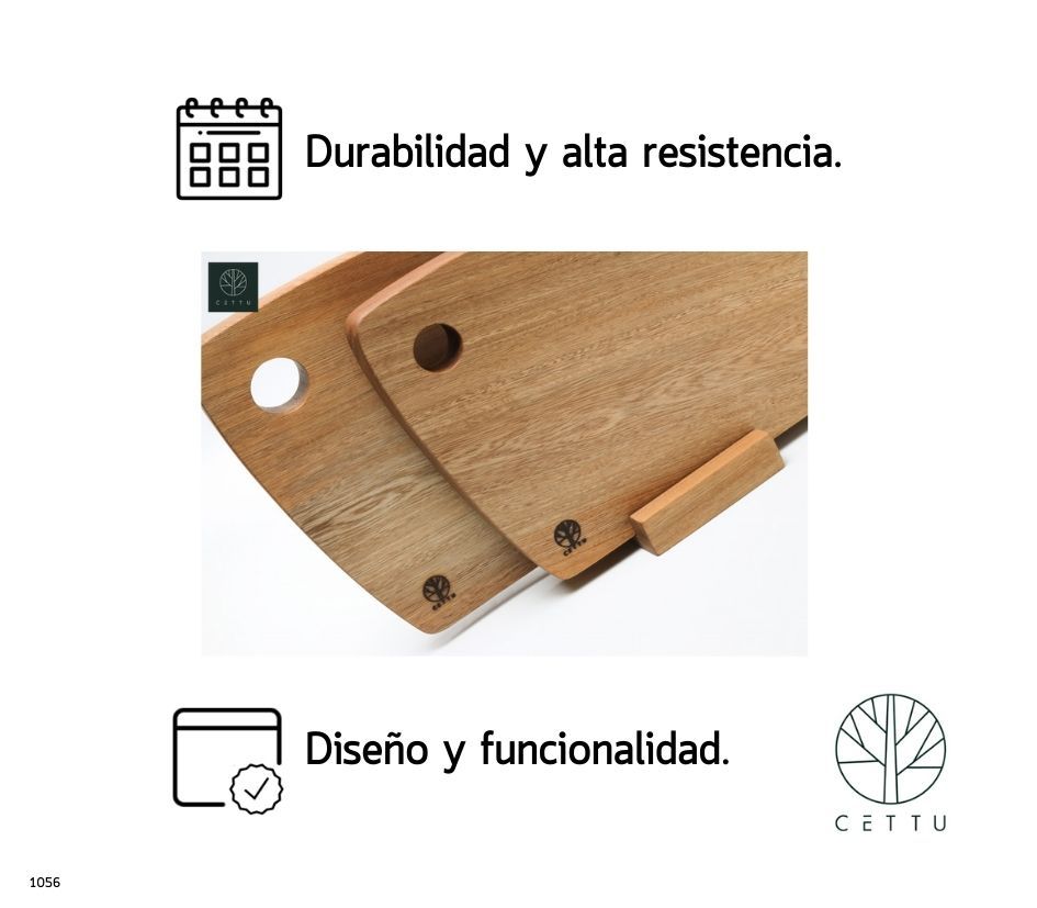 Set de 2 tablas diseño Fiordo, ideales para embutidos, canapés, quesos, etc.