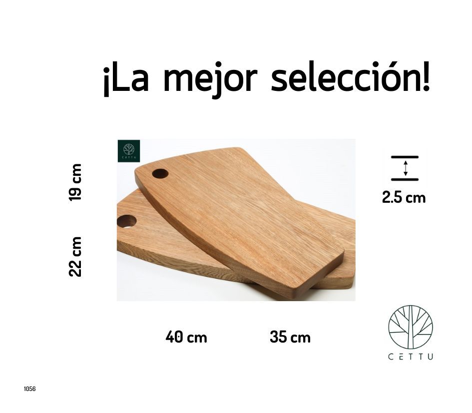 Set de 2 tablas diseño Fiordo, ideales para embutidos, canapés, quesos, etc.
