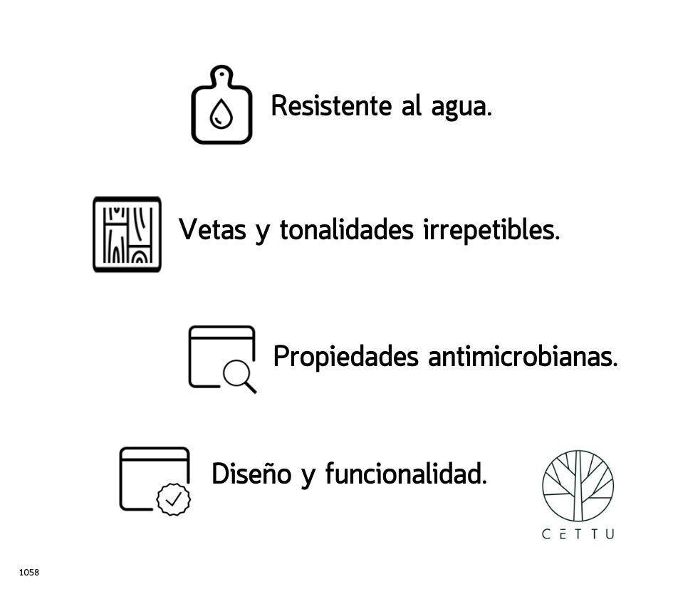 Tabla Ródano, elaborada en fina madera de Cedro.