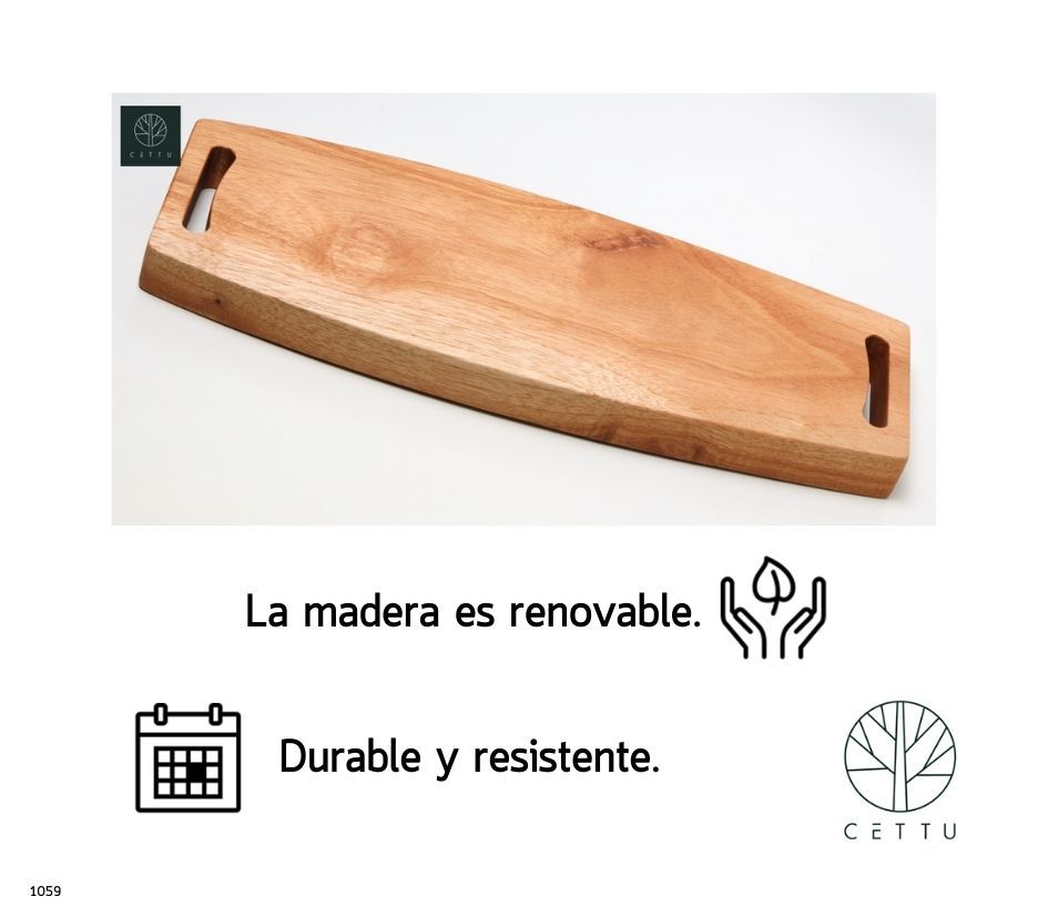 Tabla Ródano, elaborada en fina madera de Cedro.