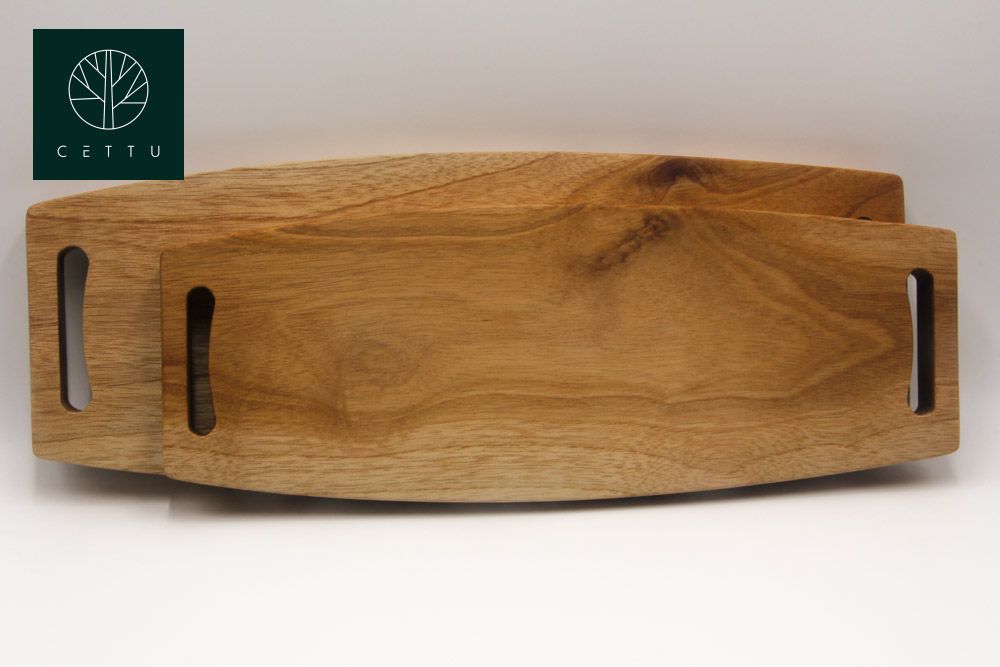 Set de 2 tablas Ródano, elaboradas en fina madera de Cedro.