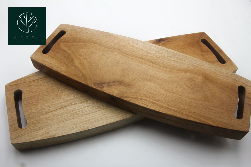 Set de 2 tablas Ródano, elaboradas en fina madera de Cedro.