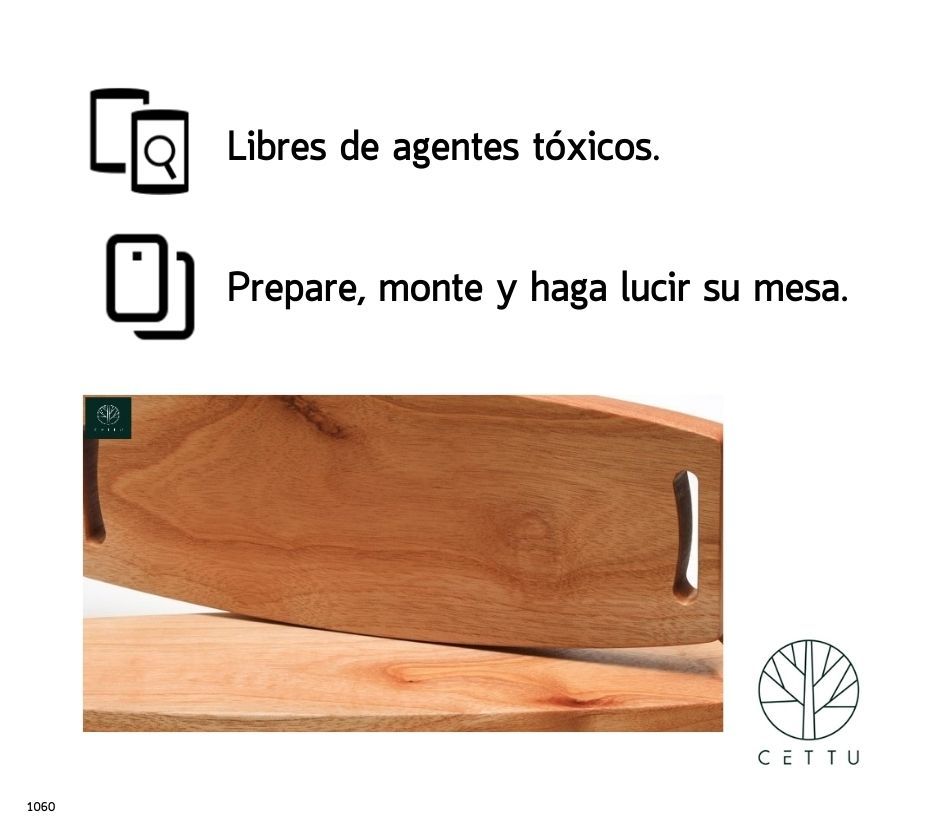 Set de 2 tablas Ródano, elaboradas en fina madera de Cedro.