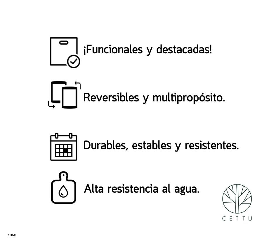 Set de 2 tablas Ródano, elaboradas en fina madera de Cedro.