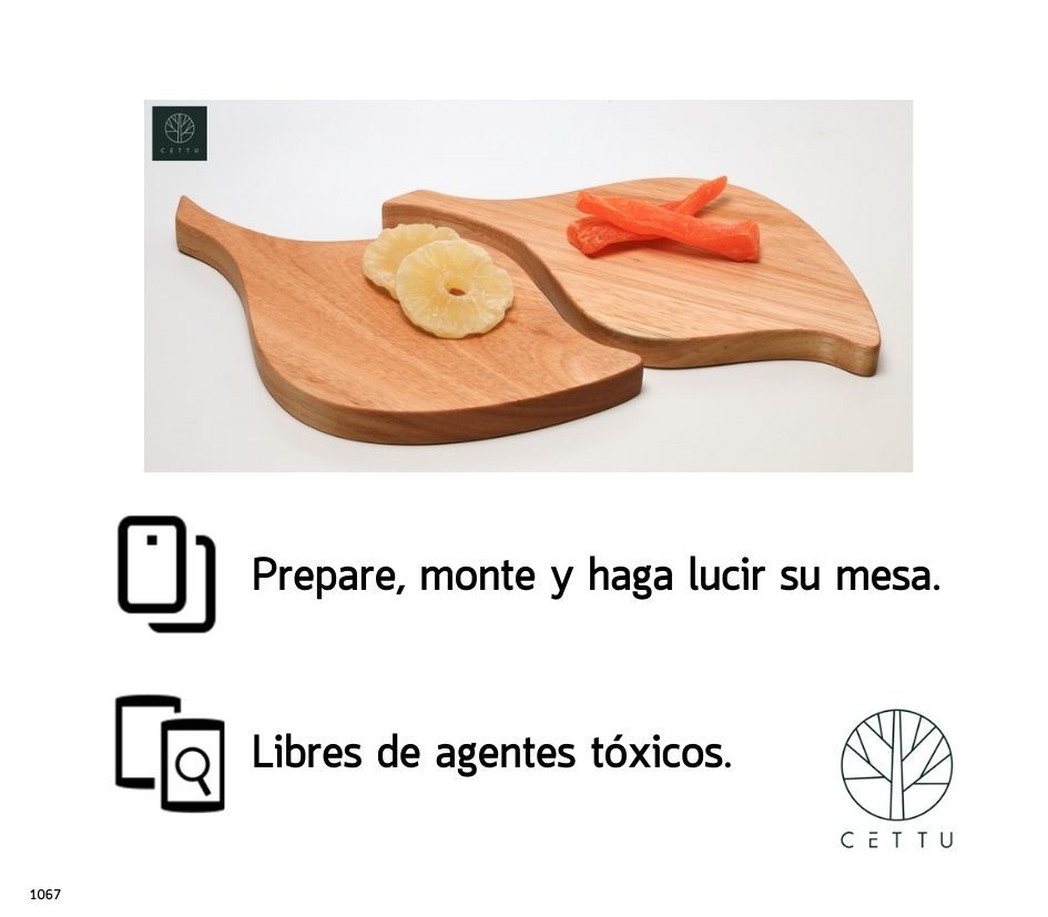 Set de 2 tablas Dúo Olivo. ¡Corte prepare y monte en su mesa!