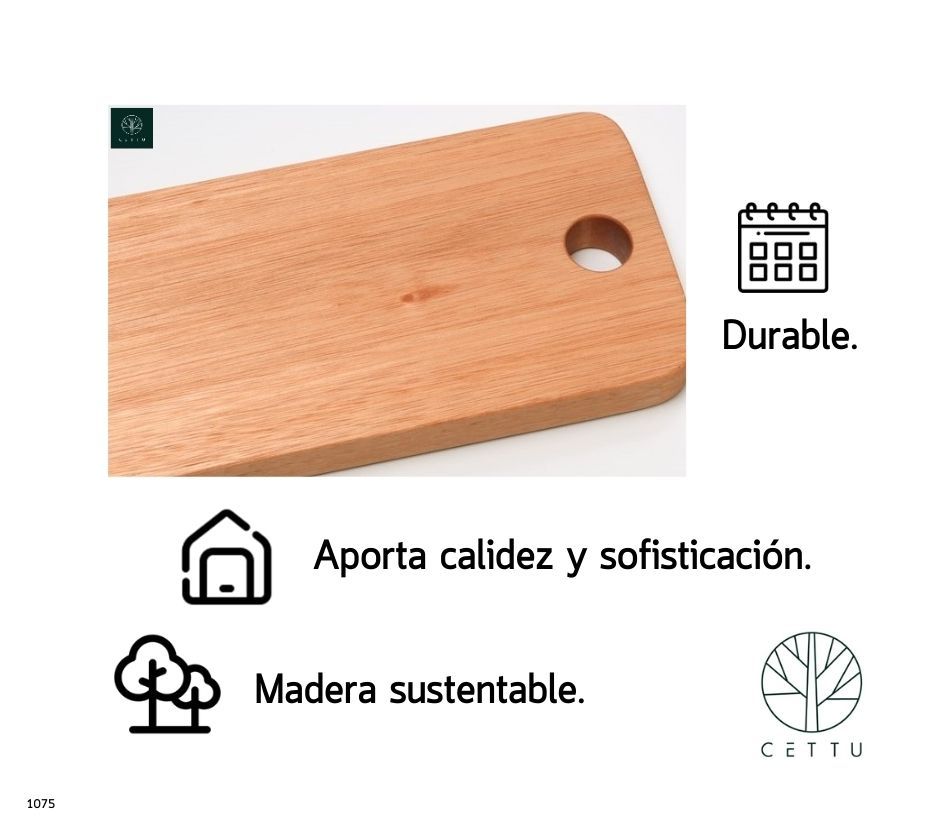 Tabla diseño Pradera, minimalista y trazos simples.