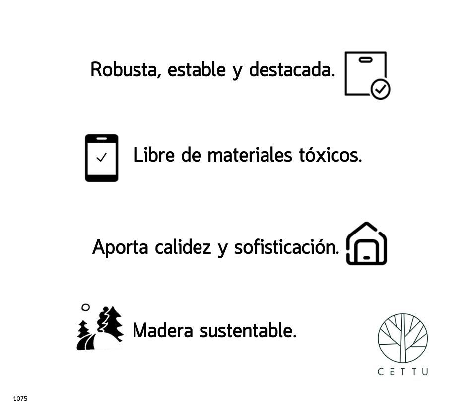 Tabla diseño Pradera, minimalista y trazos simples.