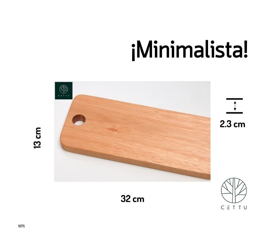 Tabla diseño Pradera, minimalista y trazos simples.