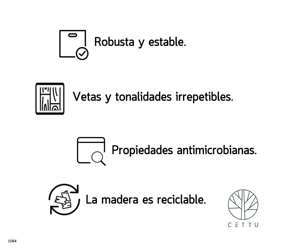 Tabla Cerceta, elaborada en fina madera.