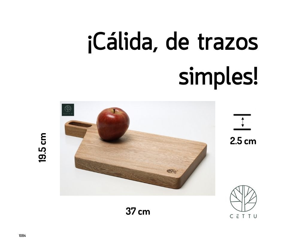 Tabla Cerceta, elaborada en fina madera.