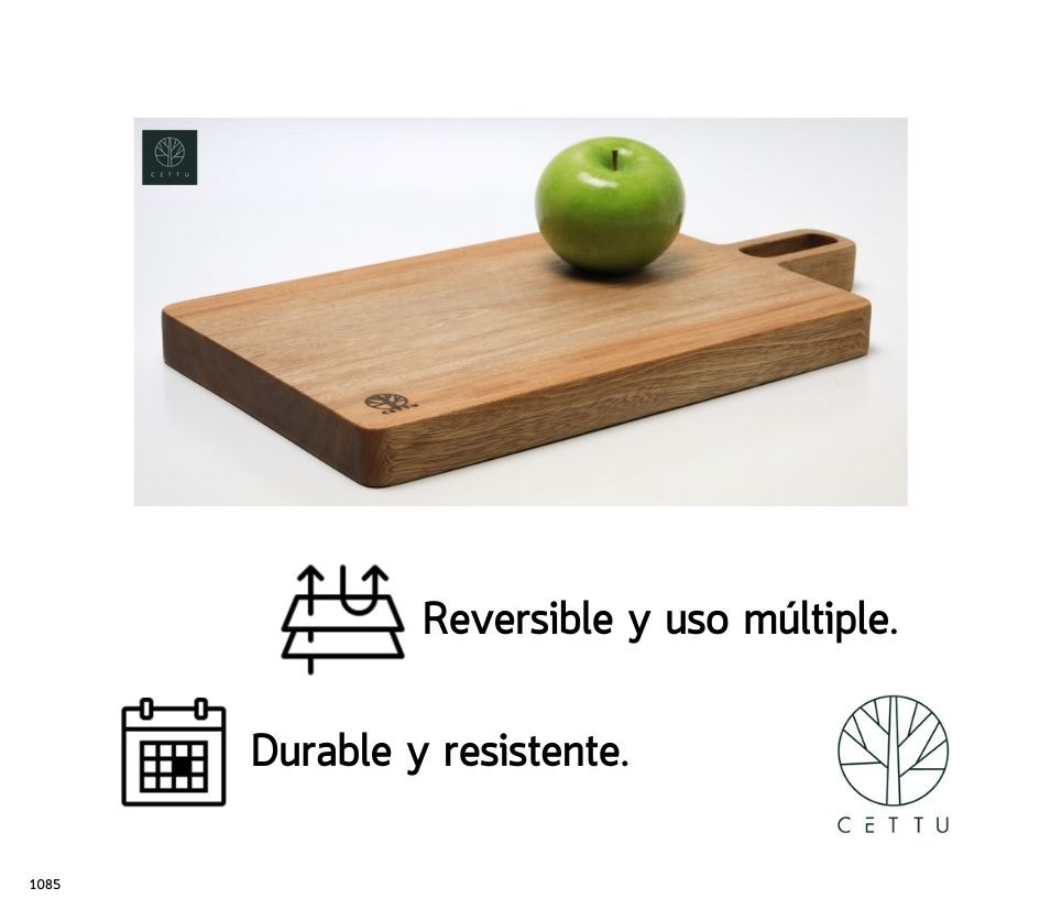 Tabla Castaña. Corte, prepare, sirva y realce su mesa.