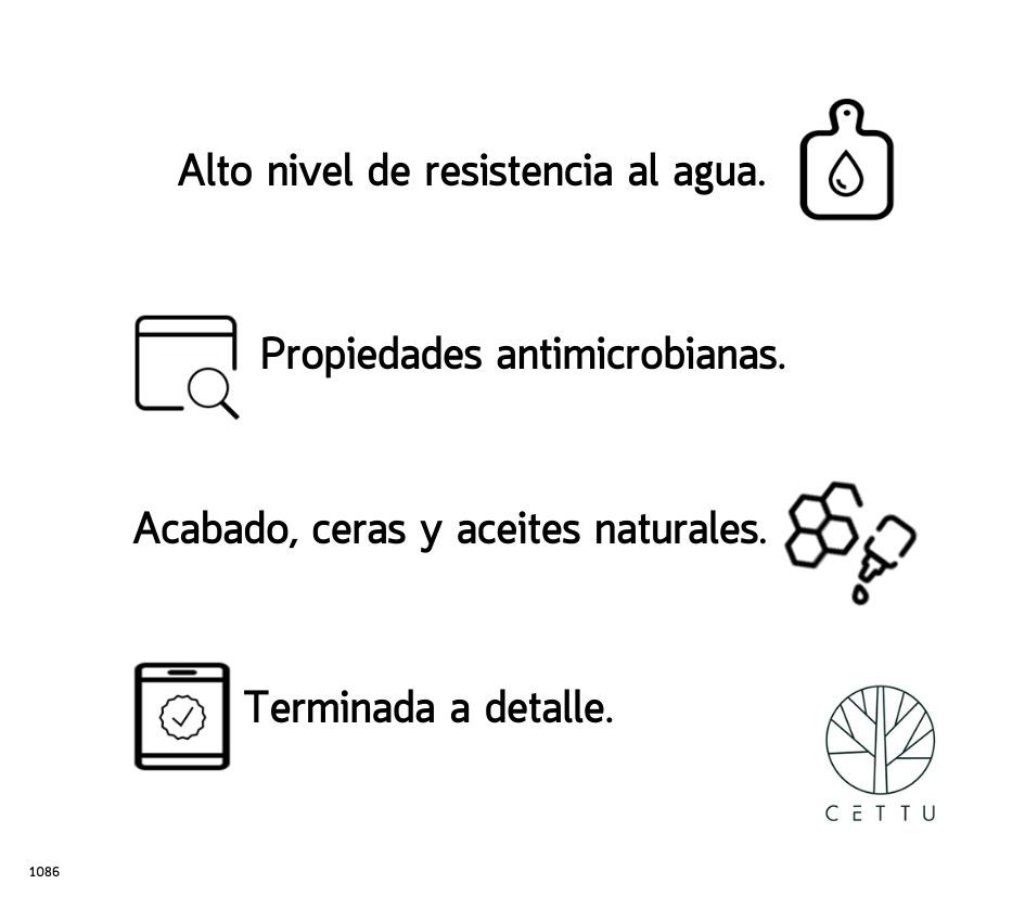 Tabla Meseta, resistente, estable y durable.