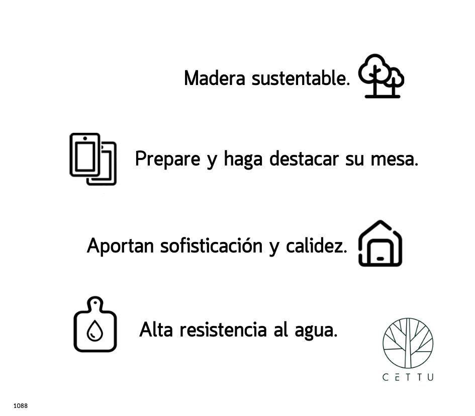 Juego de 2 tablas Gibraltar. Corte, prepare y sirva.