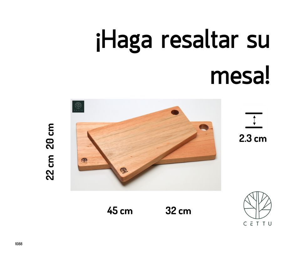 Juego de 2 tablas Gibraltar. Corte, prepare y sirva.