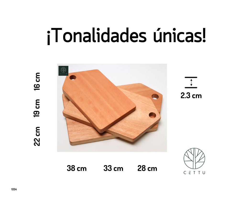 Set de 3 tablas Cabanya, reversibles y multipropósito.