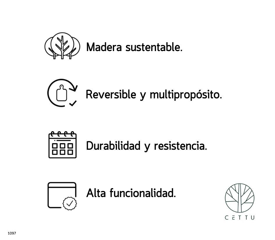 Diseño Ocotal. Resistente, estable y durable.