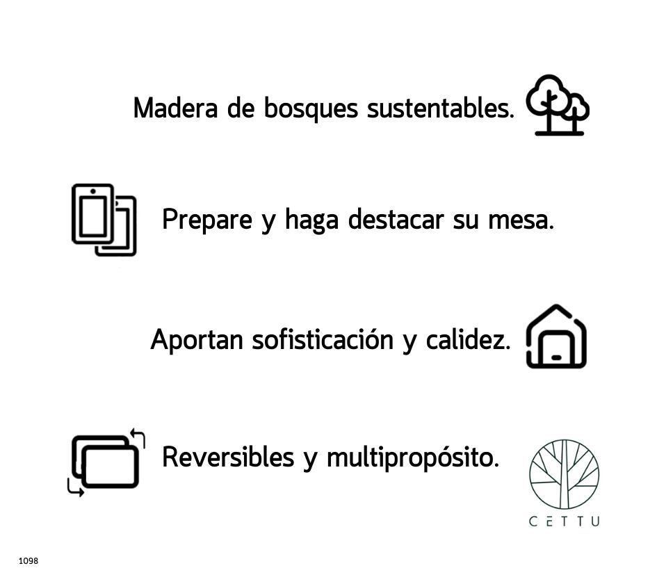 Diseño Ocotal. Set de 2 tablas resistentes, estables y durables.