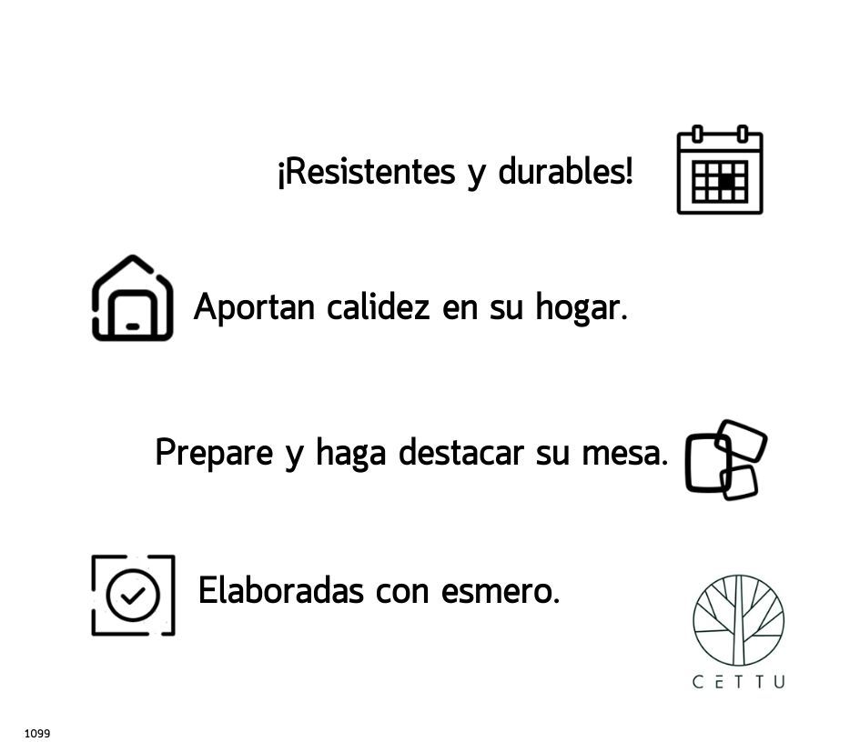 Diseño Ocotal. Set de 3 tablas resistentes, estables y durables.