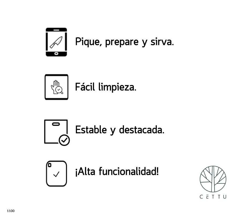 Tabla diseño Vatra. Pique, corte y prepare.