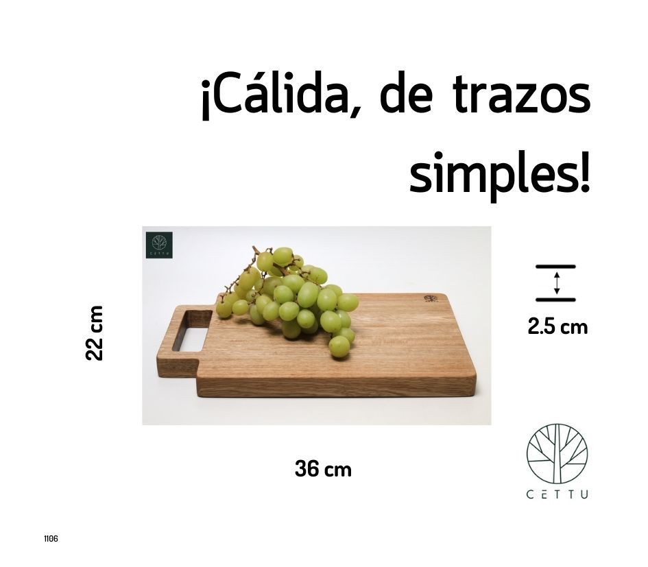 Tabla Terracota. Pique, corte y sirva. ¡Robusta y estable!